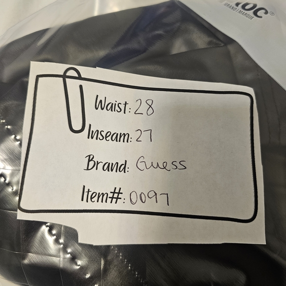 Guess Black Skinny Faux Leather Leggings - Picture 7 of 7